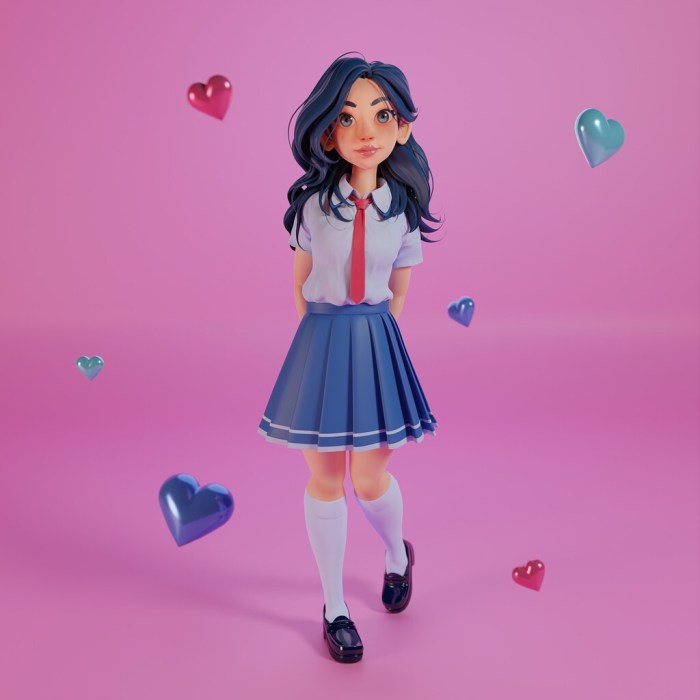 Japanese style Schoolgirl - Finished Projects - Blender Artists Community